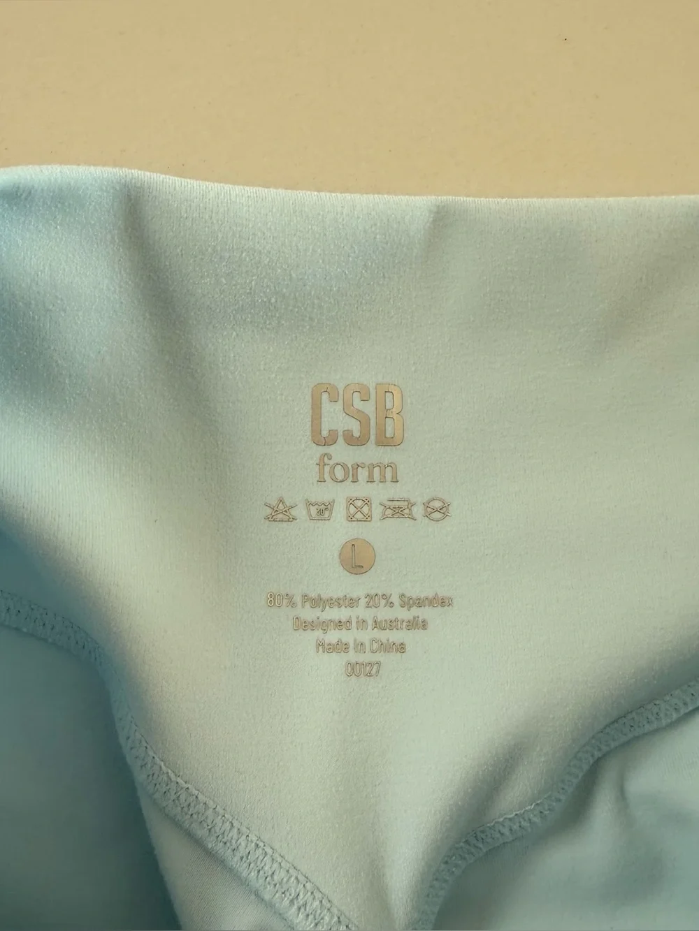 CSB Form Invisible Scrunch Shorts 5" - Powder Blue - Size Large - Picture 4 of 5